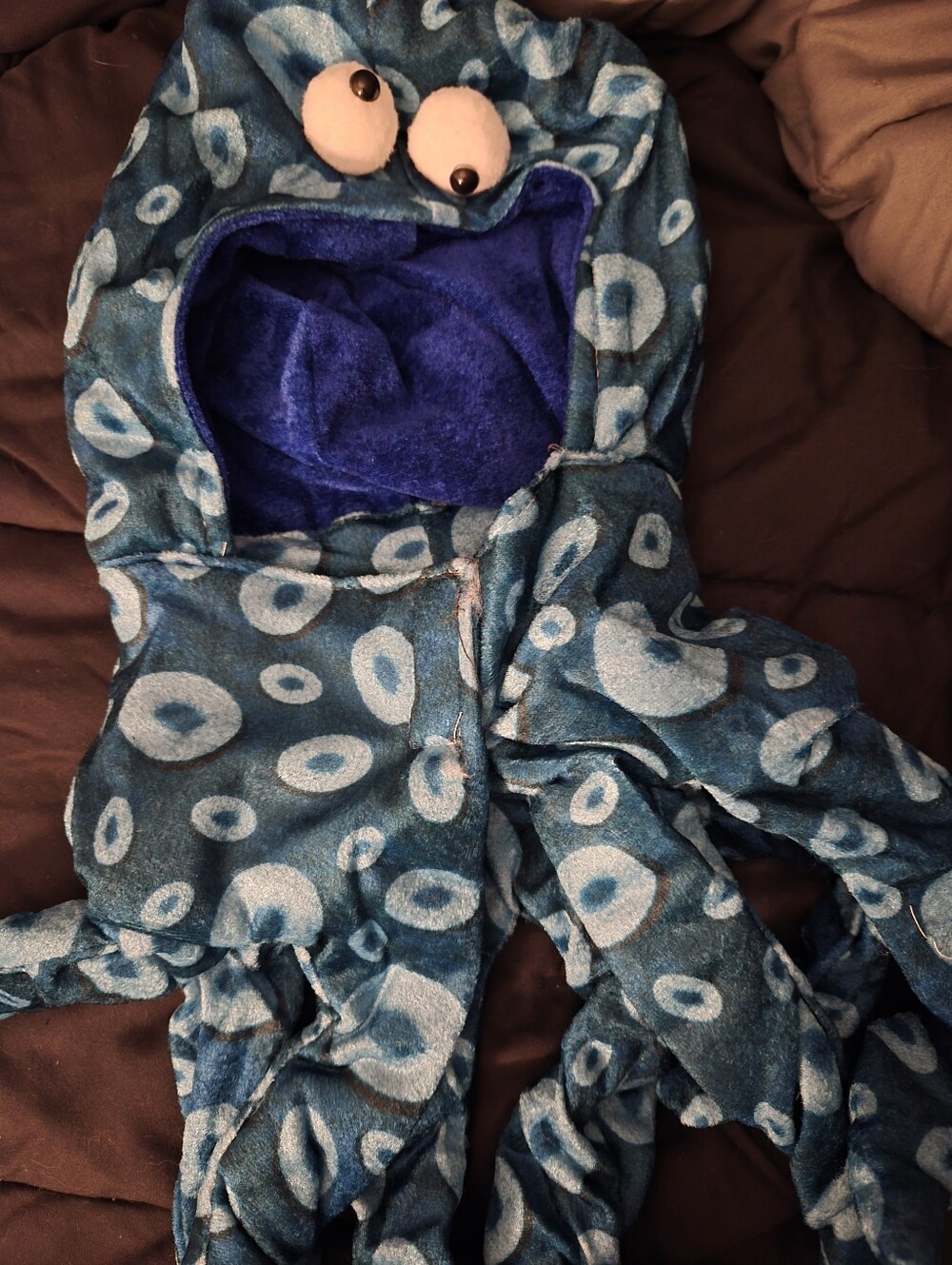 Cat/dog Blue Octopus Hoodie Costume - Plush And Cozy